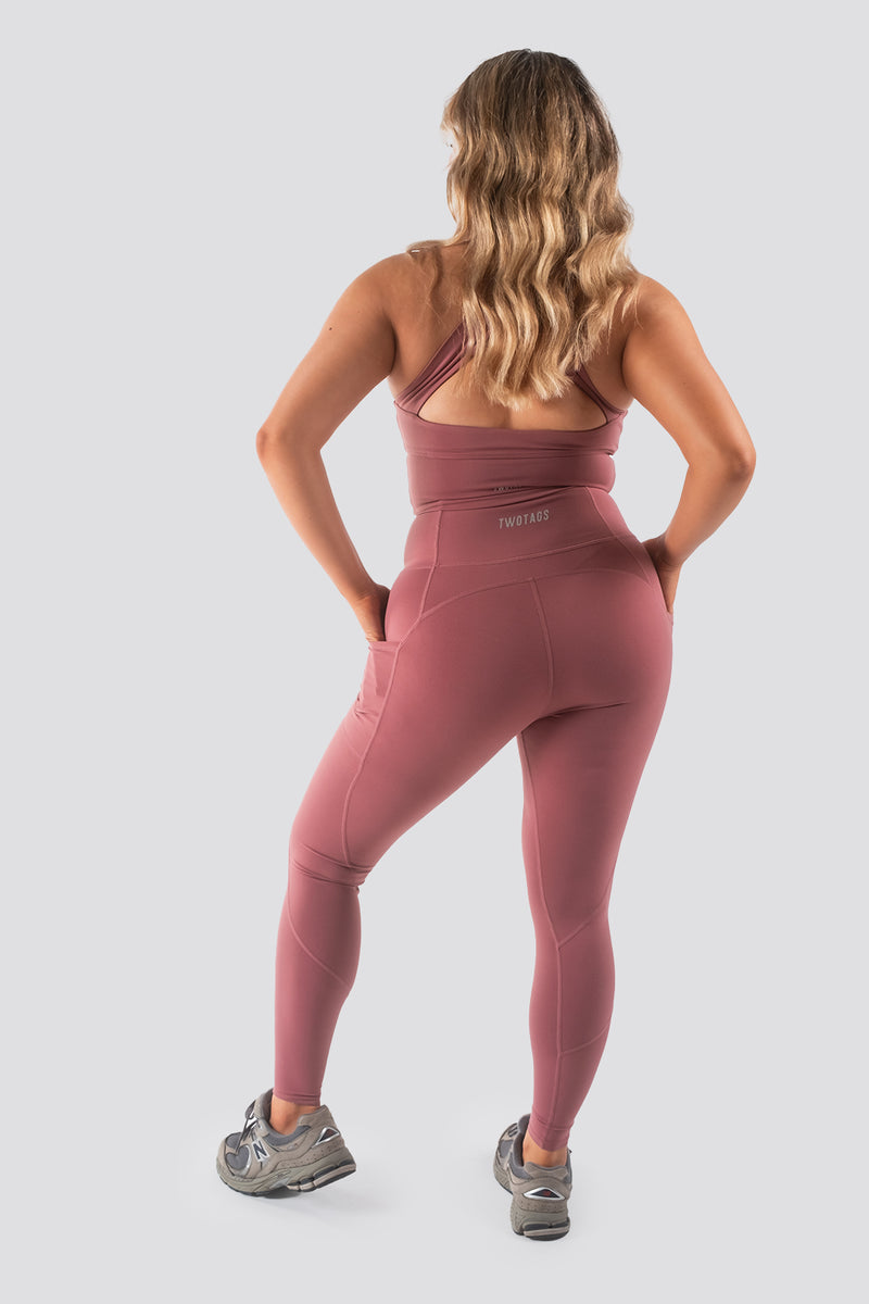 Sweetheart V2 Highwaisted Leggings - Rose