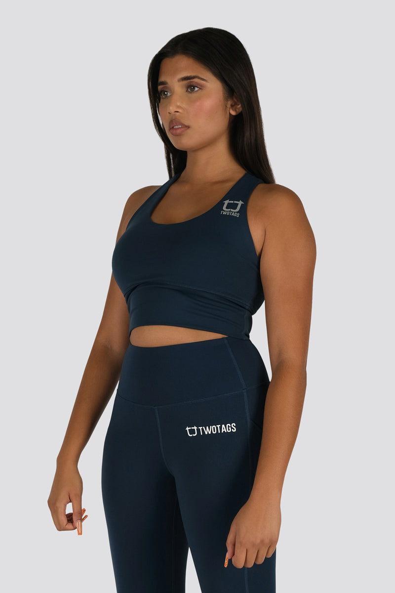 Vibe X Supportive Cropped Tank - Ocean blue